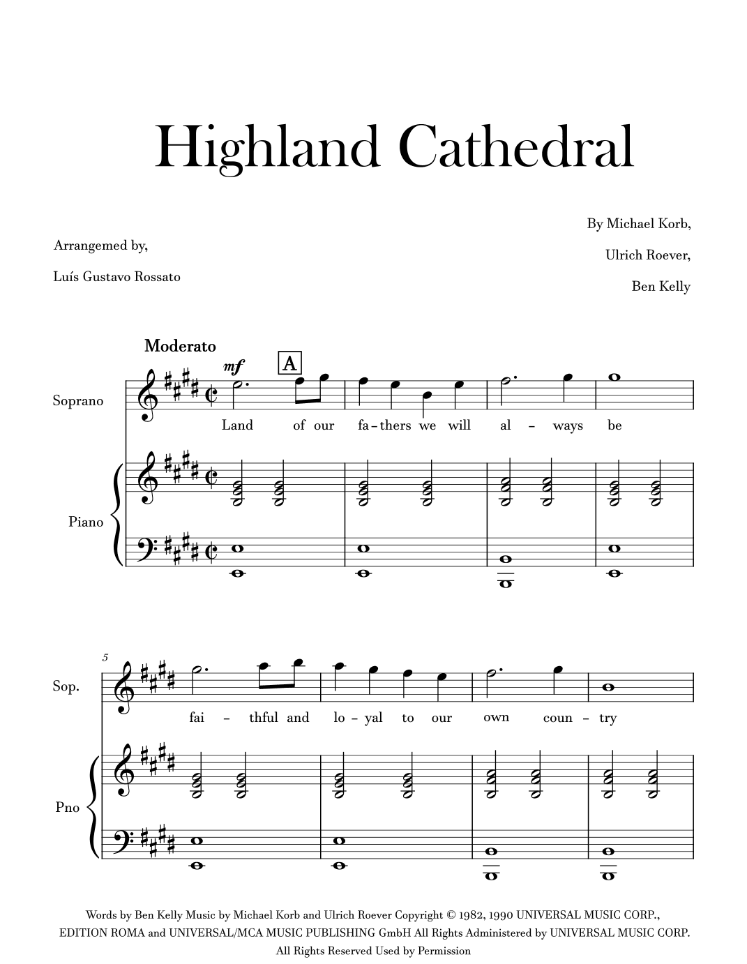 Highland Cathedral (arr. Luís Gustavo Rossato)
