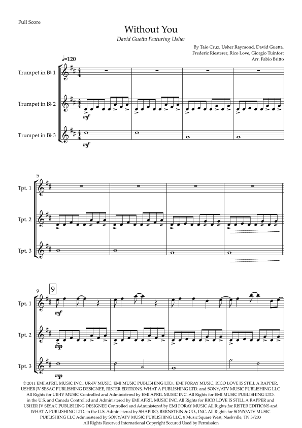 Without You (arr. Fabio Britto)