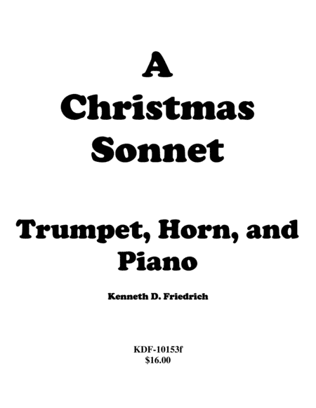 A Christmas Sonnet - Duet and Piano