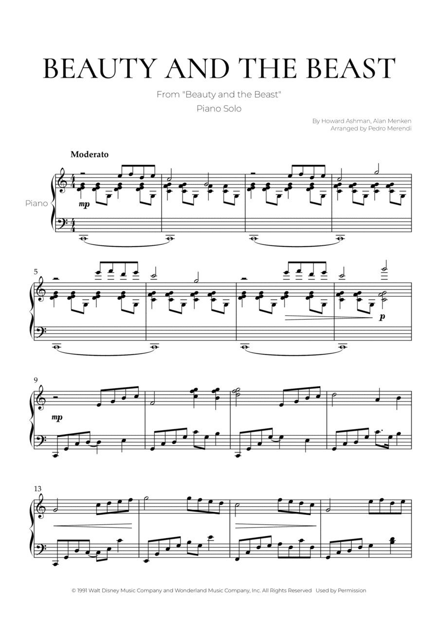 Beauty And The Beast (arr. Pedro Merendi)