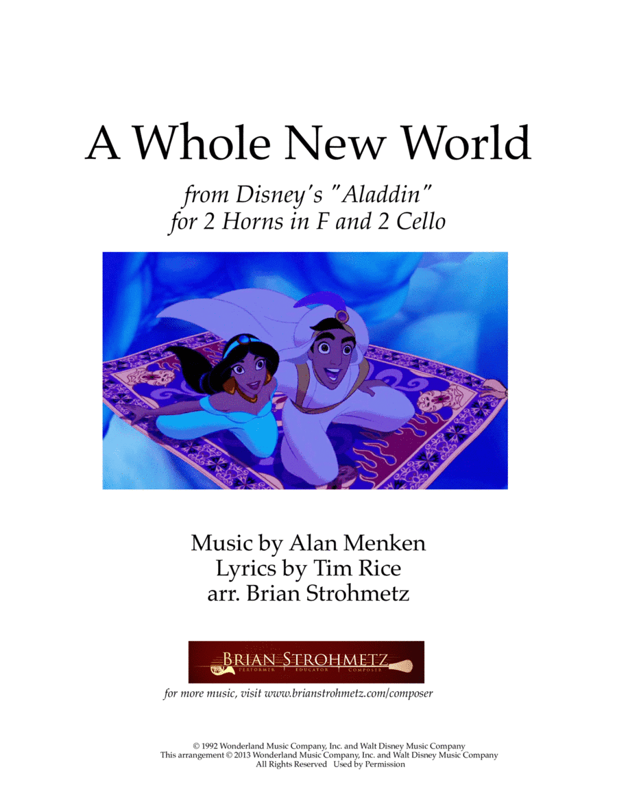 A Whole New World (arr. Brian Strohmetz)