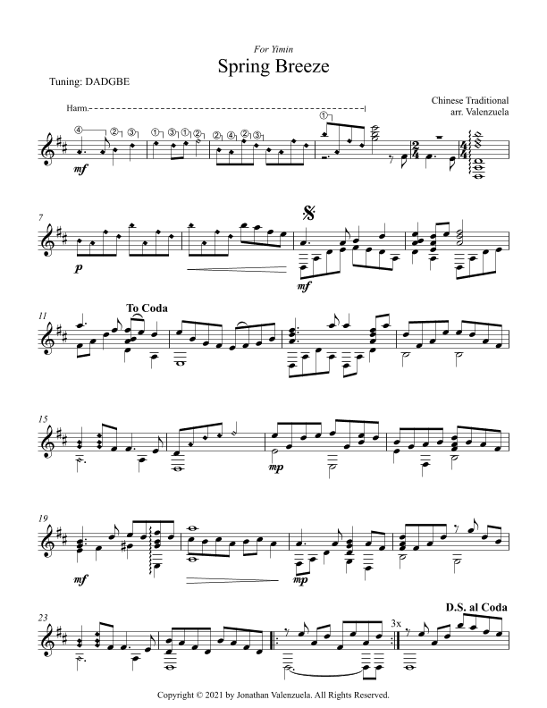 Spring Breeze (arr. Jonathan Valenzuela)
