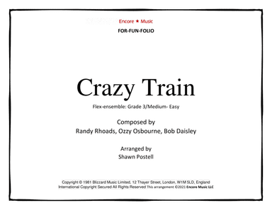 Crazy Train (arr. Shawn Postell)