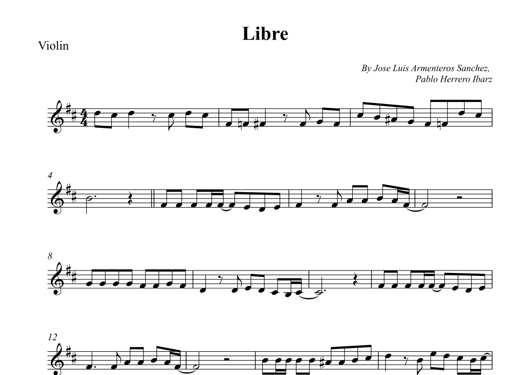 Libre (arr. Wesley S. SIlva)