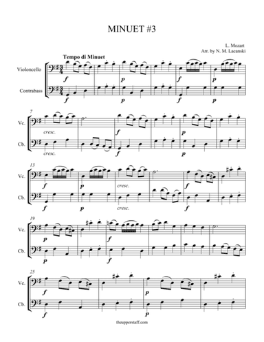 Minuet #3 (arr. Nick Lacanski)