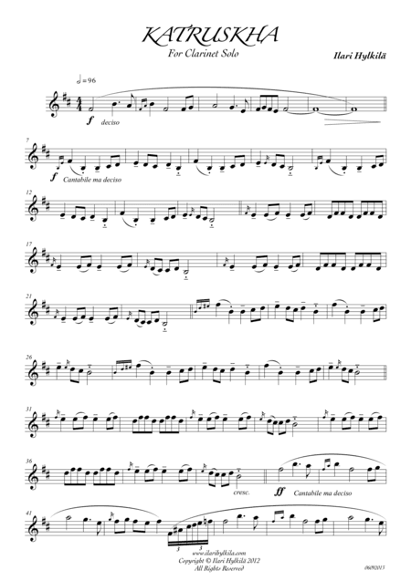 Katruskha (for Clarinet solo)