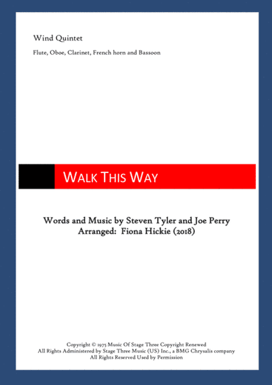 Walk This Way (arr. Fiona Hickie)