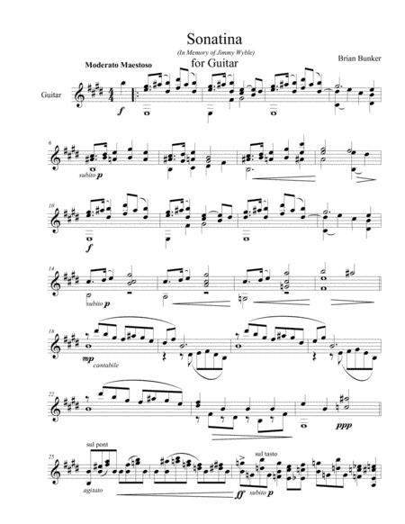 Sonatina for Solo Guitar