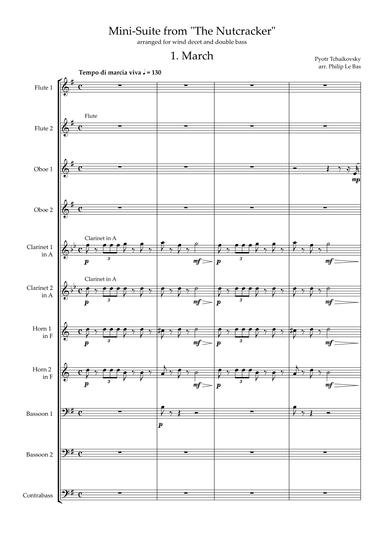 Nutcracker Mini-Suite, arranged for wind decet and double bass (arr. Philip Le Bas)