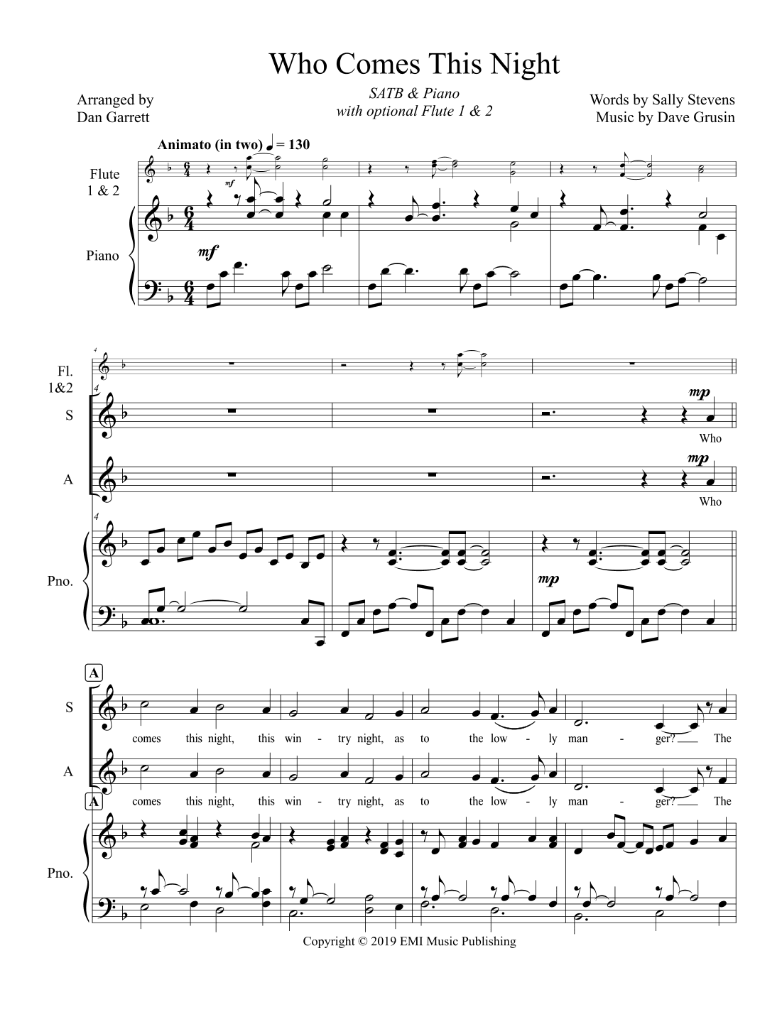 Who Comes This Night (arr. Dan Garrett)