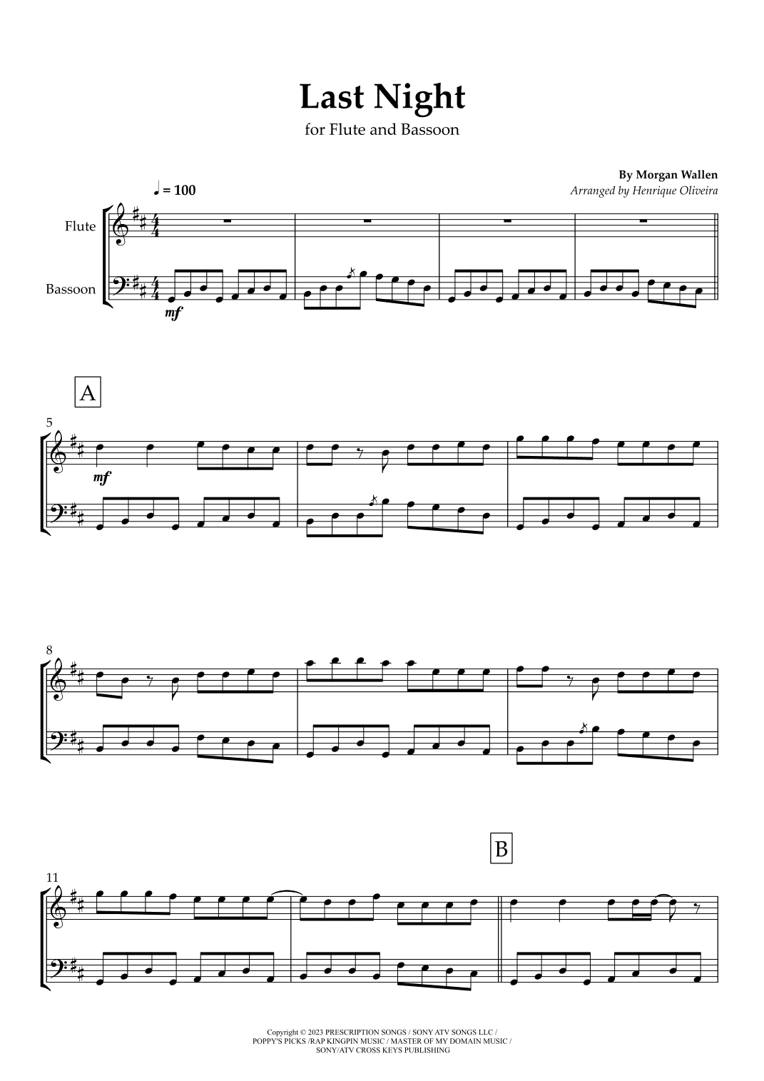 Last Night (arr. Henrique Oliveira)