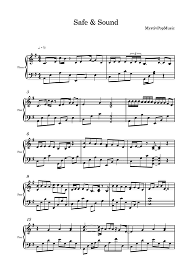 Safe & Sound (arr. MysticPopMusic)