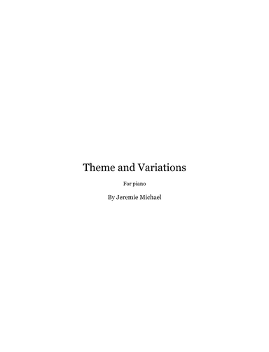 Theme and Variations