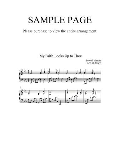 My Faith Looks Up to Thee (arr. M. Josey)
