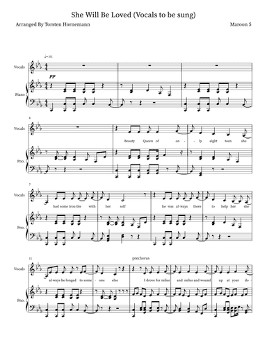 She Will Be Loved (arr. Torsten Hornemann)