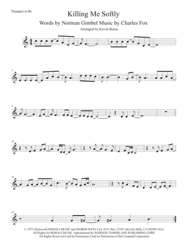 Killing Me Softly With His Song (arr. Kevin Busse)