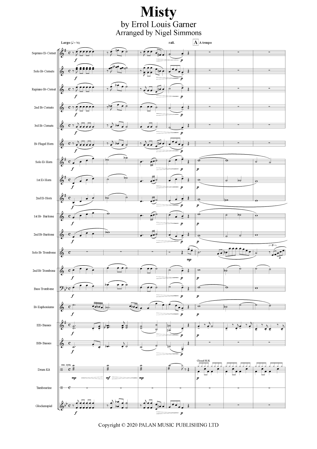 Misty (arr. Nigel Simmons)