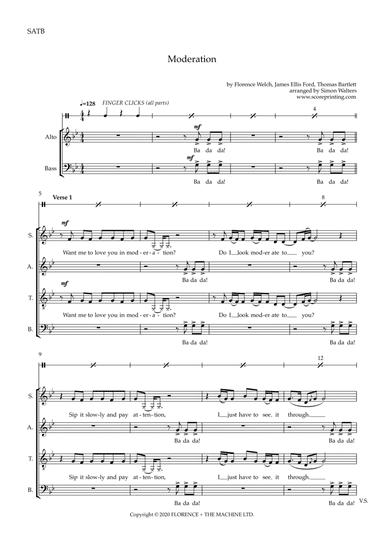 Moderation (arr. Simon Walters)