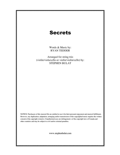 Secrets (arr. Stephen Bulat)