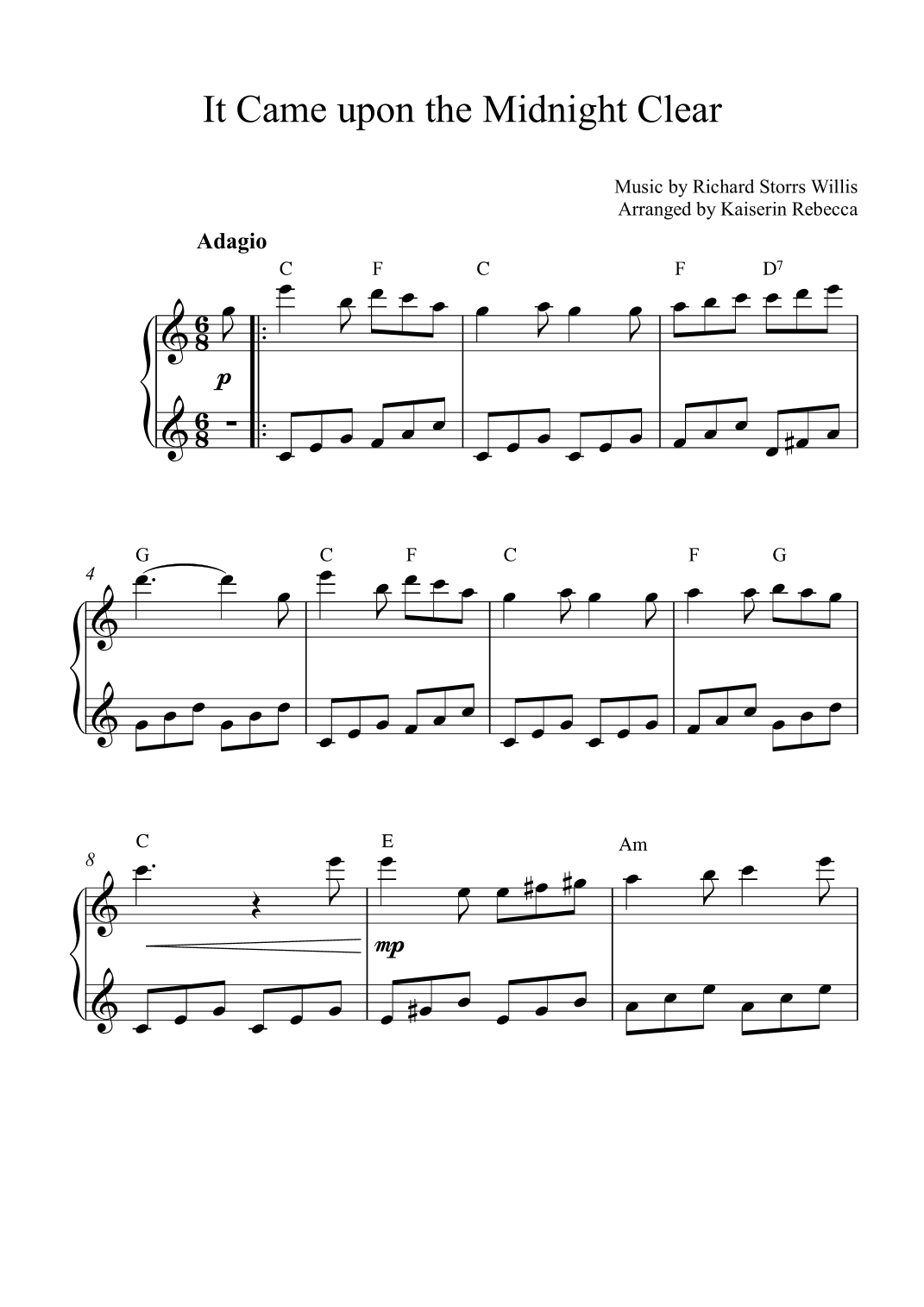It Came upon the Midnight Clear (Music box version) (arr. Kaiserin Rebecca)