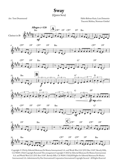 Sway (quien Sera) (arr. Tom Drummond)