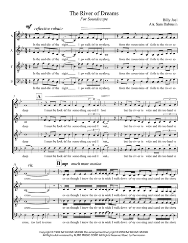 The River Of Dreams (arr. Sam Dabrusin)