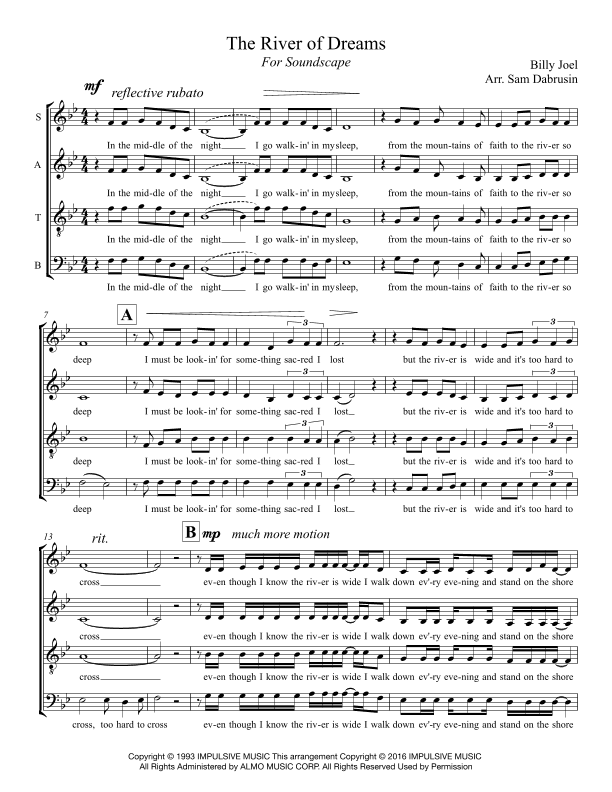 The River Of Dreams (arr. Sam Dabrusin)
