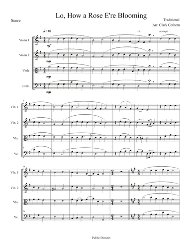 Lo, How a Rose E're Blooming (arr. Clark Cothern)