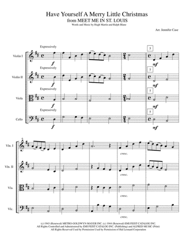 Have Yourself A Merry Little Christmas  from MEET ME IN ST. LOUIS (arr. Jennifer Case)