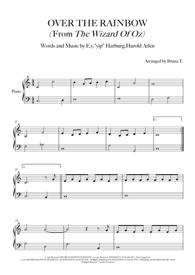 Over The Rainbow (arr. Bruna T.)