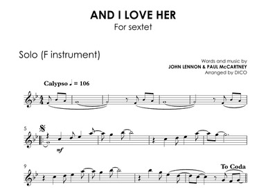 And I Love Her (arr. Dico)