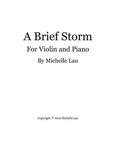 A Brief Storm for Violin and Piano