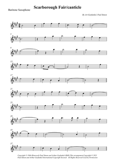 Scarborough Fair/canticle (arr. Wesley S. SIlva)