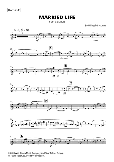 Married Life (arr. Cadenza Editions)