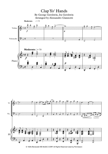 Clap Yo' Hands (arr. Alessandro Giannotti)