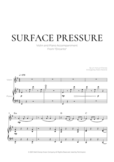Surface Pressure (arr. Pedro Merendi)
