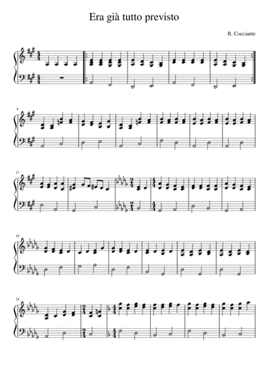 Era Gi Tutto (arr. Francesca Chiofalo)