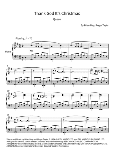 Thank God It's Christmas (arr. Martin Malto)
