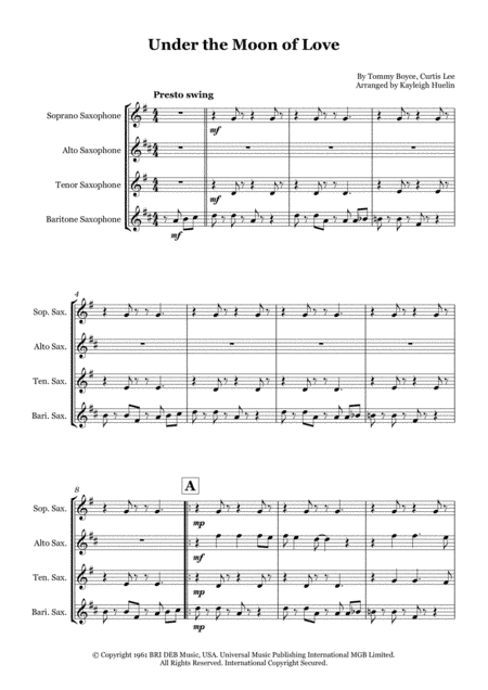 Under The Moon Of Love (arr. Kayleigh Huelin)