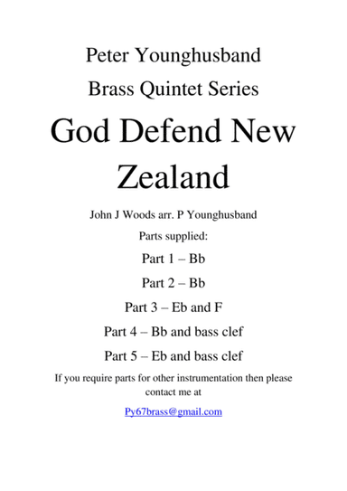 God Defend New Zealand (NZ National Anthem) (arr. py67brass@gmail.com)