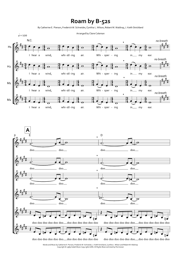 Roam (arr. Claire Coleman)