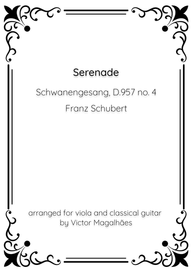 Serenade - F. Schubert - Viola Solo and Guitar Accompagnement (arr. Victor Magalhães)