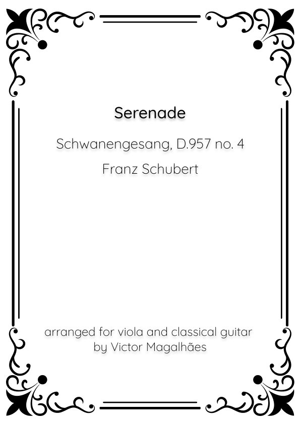 Serenade - F. Schubert - Viola Solo and Guitar Accompagnement (arr. Victor Magalhães)