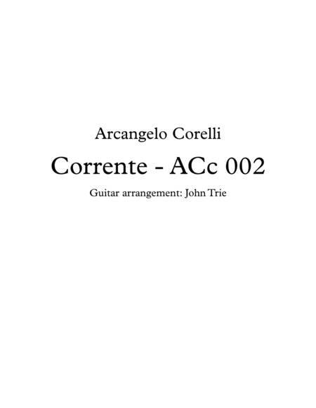 Corrente - ACc002 (arr. John Trie)