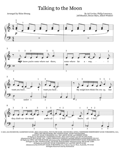 Talking To The Moon (arr. Shine Hwang)