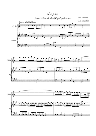 La paix. Clarinet and piano (arr. Ester Alessandrini)