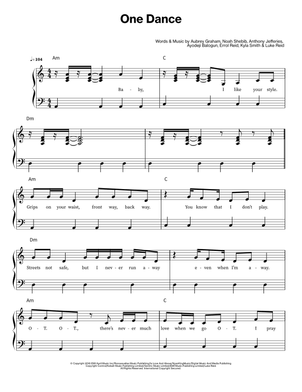 One Dance (arr. Sunsmoneyvibez)