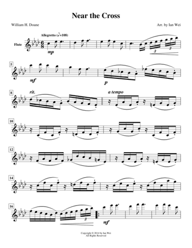 Near the Cross for Woodwind Quartet (arr. Ian Wei)