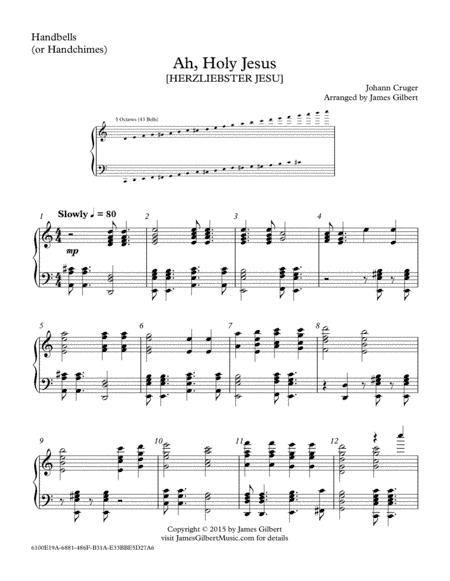 Ah, Holy Jesus (arr. James Gilbert)