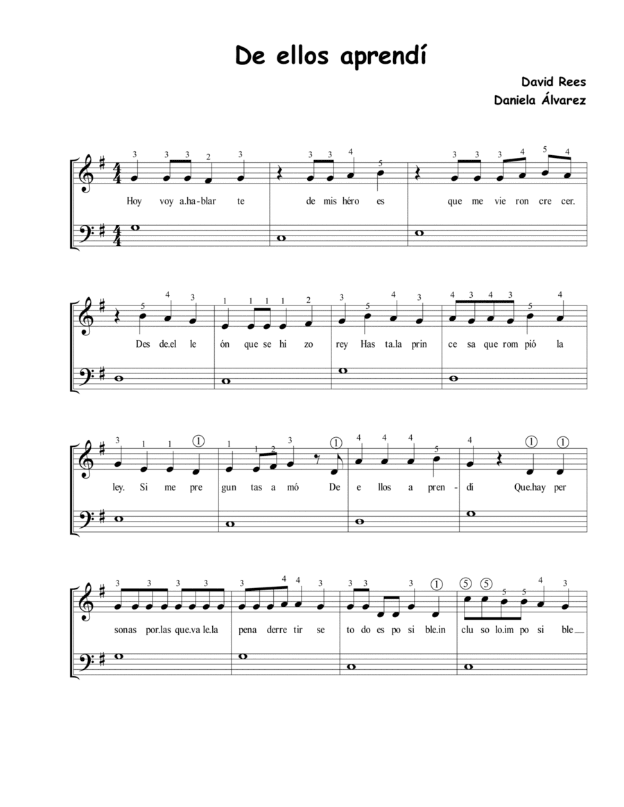 De Ellos Aprendi (arr. Daniela Álvarez)
